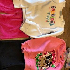 2 girls winter fleece sets